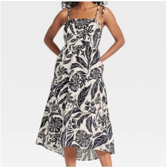 WHO WHAT WEAR 100% Cotton Sundress Size Small - Picture 1 of 12